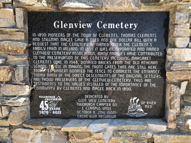 Glenview Cemetery Marker image. Click for full size.