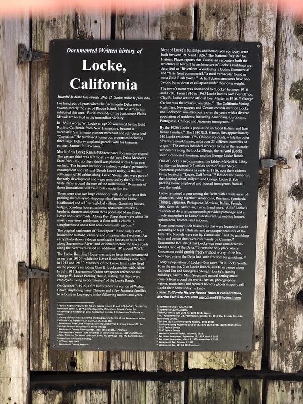 Locke, California Marker image. Click for full size.