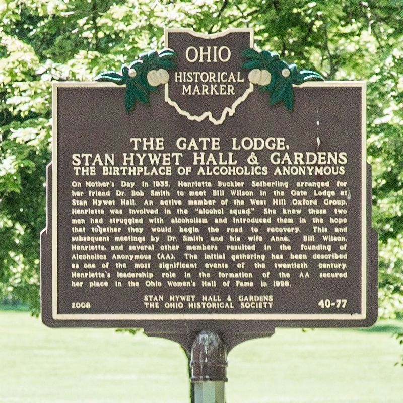 The Gate Lodge, Stan Hywet Hall & Gardens Marker, side B image. Click for full size.