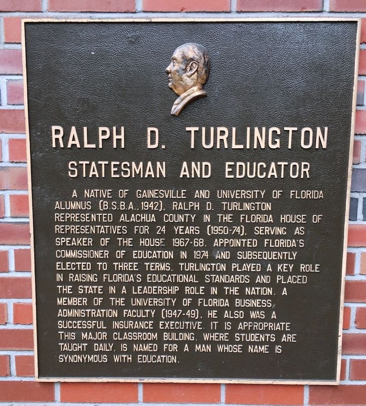 Ralph D. Turlington Marker image. Click for full size.