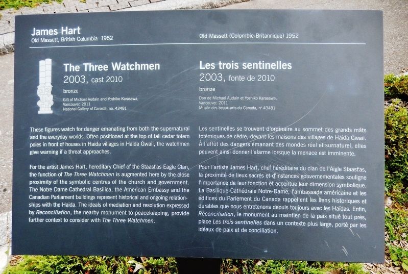 The Three Watchmen / Les trois sentinelles Marker. Click for full size. The Three Watchmen / Les trois sentinelles Marker image. Click for full size.