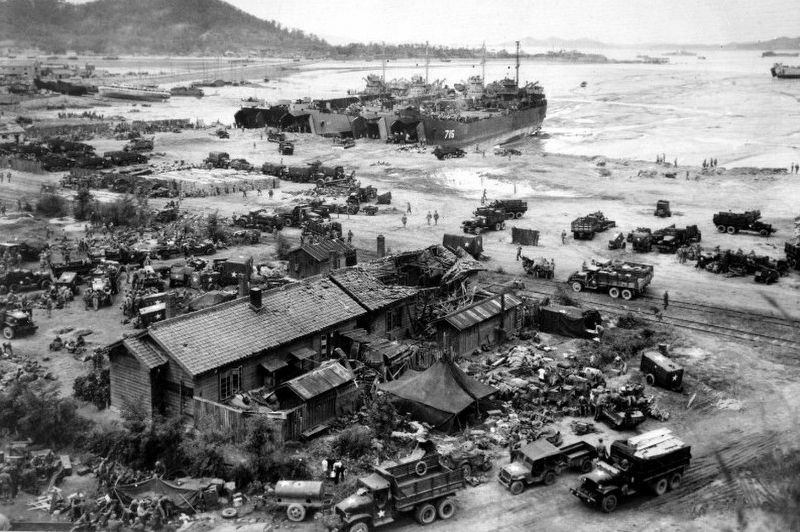 The Inchon landings. Click for full size. The Inchon landings image. Click for full size.