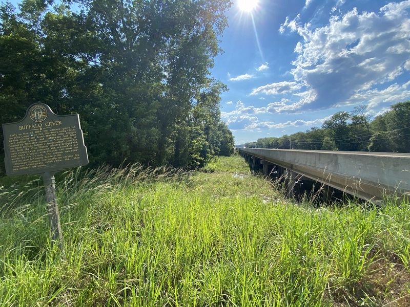 Buffalo Creek Marker. Click for full size. Buffalo Creek Marker image. Click for full size.