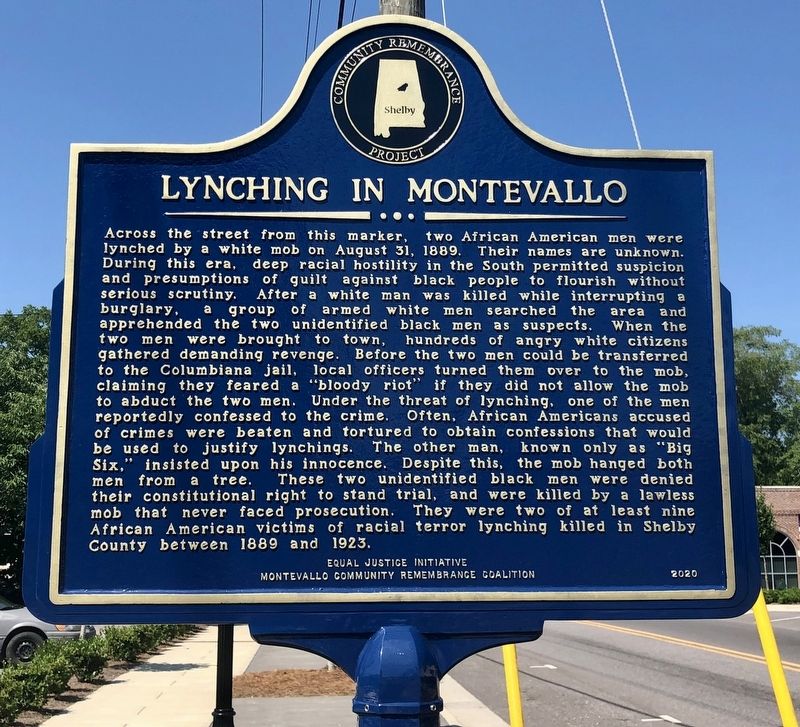 Lynching in Montevallo Marker image. Click for full size.