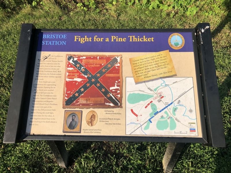 Fight for a Pine Thicket Marker image. Click for full size.