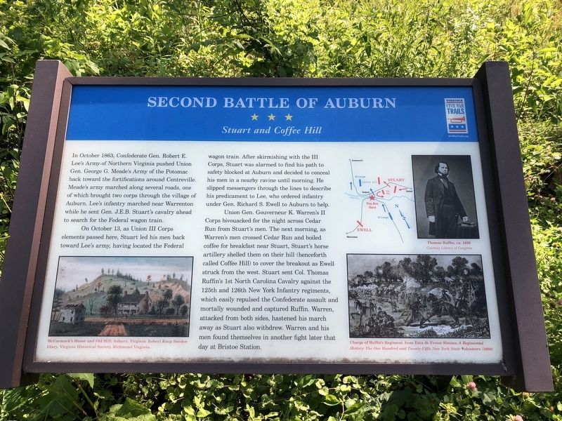 Second Battle of Auburn Marker image. Click for full size.
