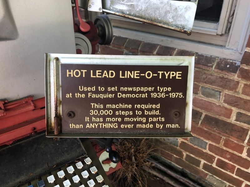 Hot Lead Line-O-Type Marker image. Click for full size.