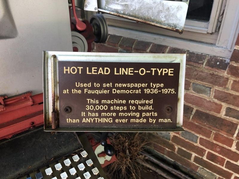 Hot Lead Line-O-Type Marker. Click for full size. Hot Lead Line-O-Type Marker image. Click for full size.