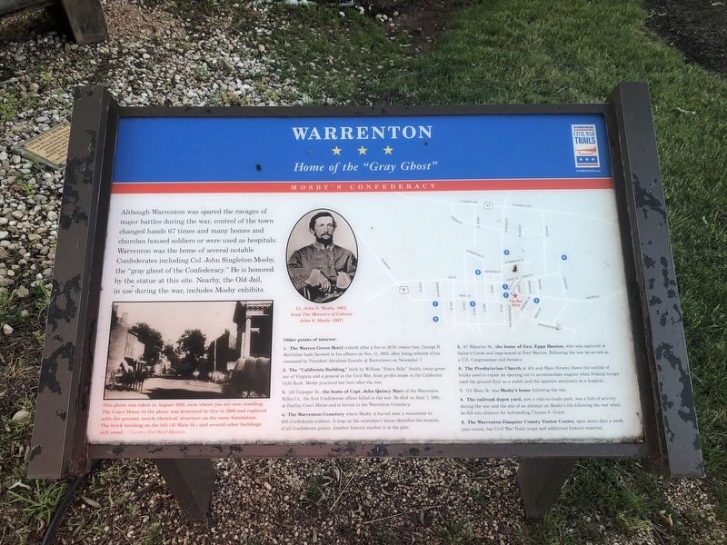 Warrenton Marker. Click for full size. Warrenton Marker image. Click for full size.