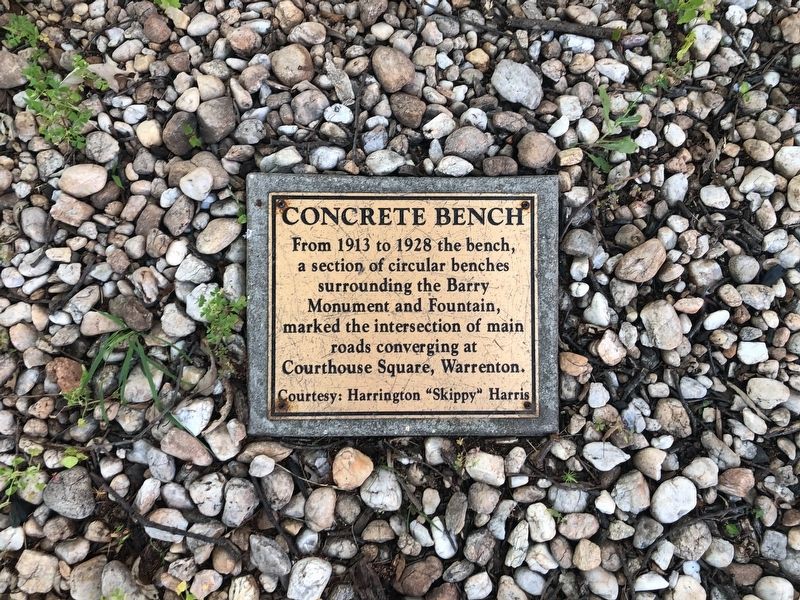 Concrete Bench Marker image. Click for full size.