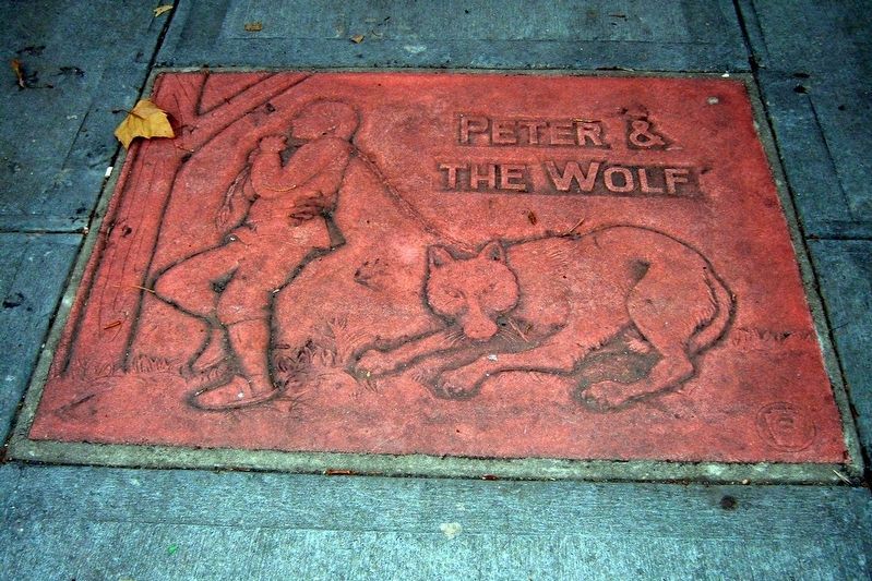 Peter and the Wolf plaque. Click for full size. Peter and the Wolf plaque image. Click for full size.