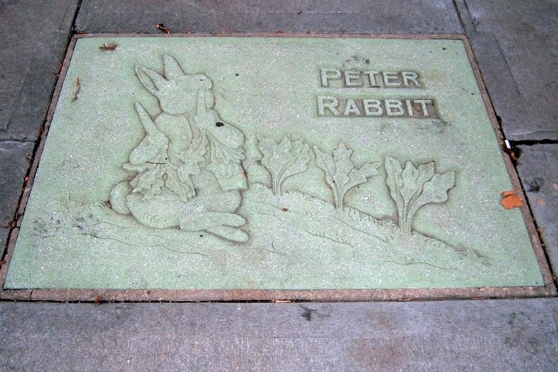 Peter Rabbit plaque. Click for full size. Peter Rabbit plaque image. Click for full size.