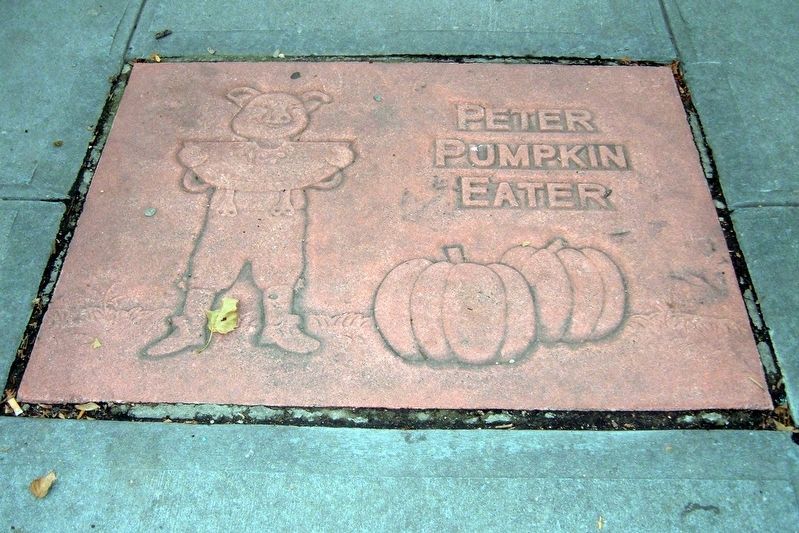 Peter Pumpkin Eater plaque. Click for full size. Peter Pumpkin Eater plaque image. Click for full size.
