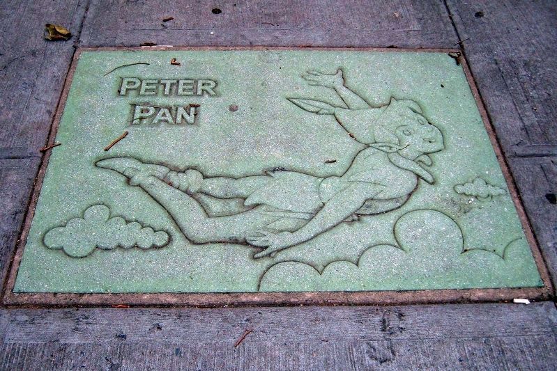 Peter Pan plaque. Click for full size. Peter Pan plaque image. Click for full size.