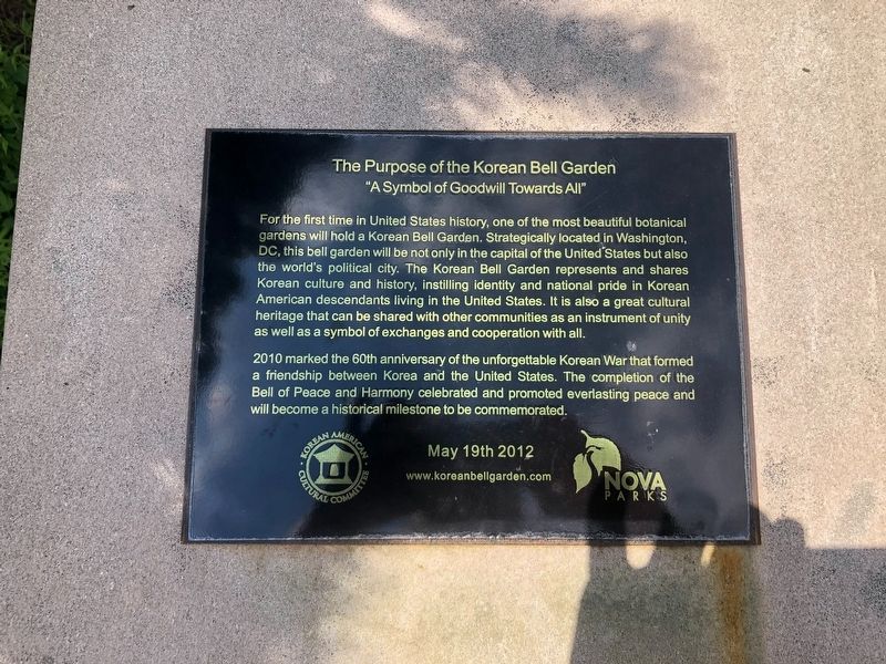The Purpose of the Korean Bell Garden Marker image. Click for full size.