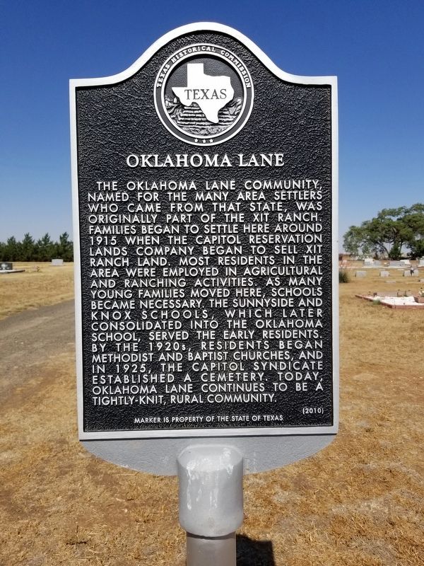Oklahoma Lane Marker image. Click for full size.