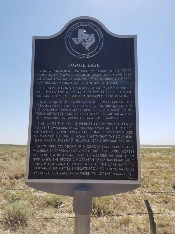Coyote Lake Marker. Click for full size. Coyote Lake Marker image. Click for full size.