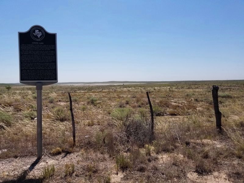 Coyote Lake Marker. Click for full size. Coyote Lake Marker image. Click for full size.