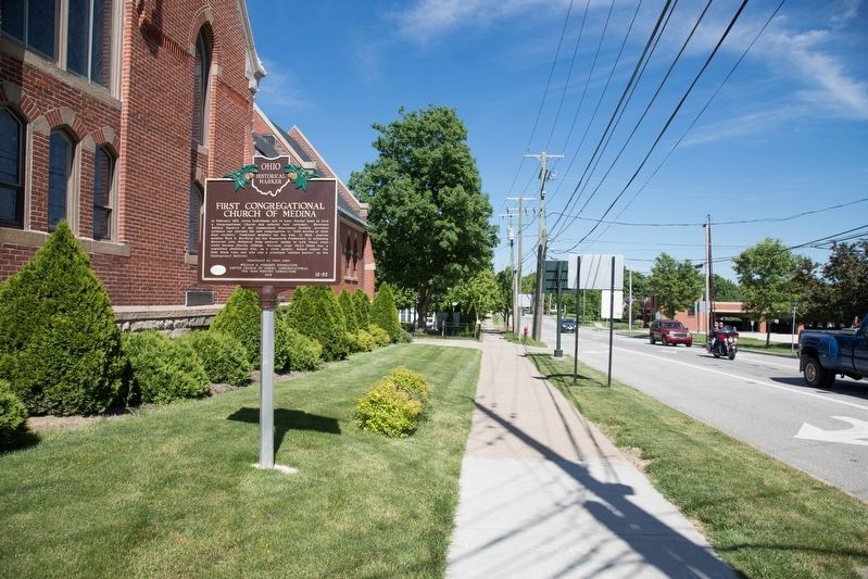 First Congregational Church of Medina Marker. Click for full size. First Congregational Church of Medina Marker image. Click for full size.