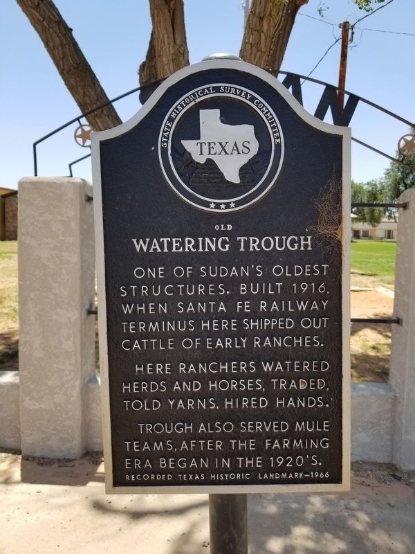 Old Watering Trough Marker image. Click for full size.