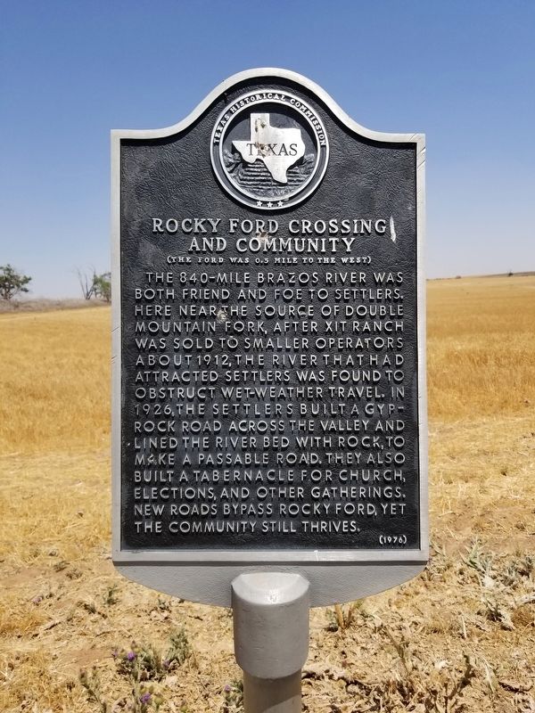 Rocky Ford Crossing and Community Marker image. Click for full size.