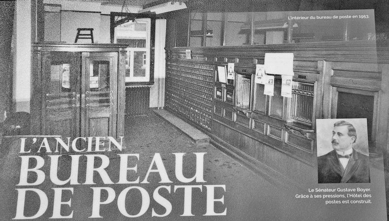 Marker detail: Lintrieur du bureau de poste en 1953 image. Click for full size.