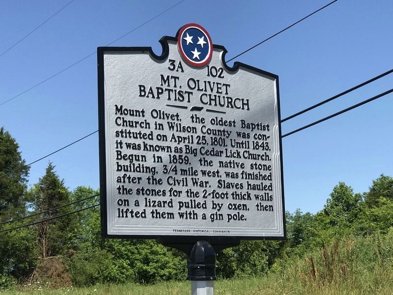 Mt. Olivet Baptist Church Marker (Duplicate #2) image. Click for full size.