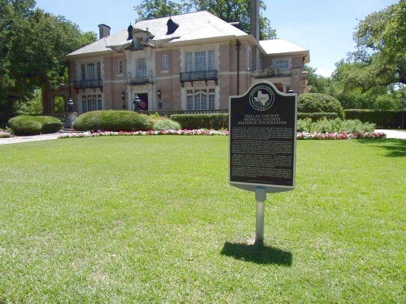 Dallas County Medical Society Alliance Foundation Marker. Click for full size. Dallas County Medical Society Alliance Foundation Marker image. Click for full size.