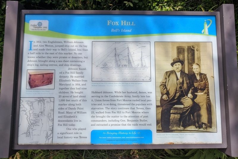 Fox Hill Marker. Click for full size. Fox Hill Marker image. Click for full size.