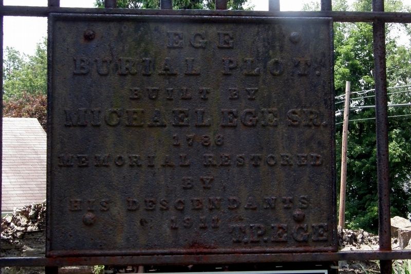 Ege Burial Plot Marker. Click for full size. Ege Burial Plot Marker image. Click for full size.