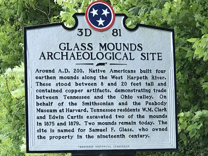 Glass Mounds Archaeological Site Marker. Click for full size. Glass Mounds Archaeological Site Marker image. Click for full size.