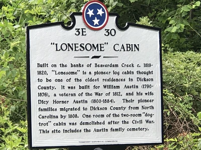 "Lonesome" Cabin Marker image. Click for full size.