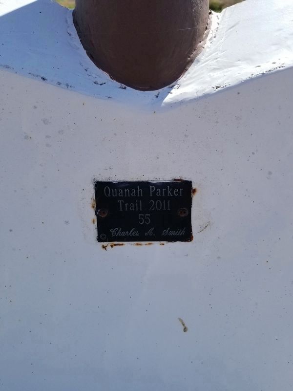 Quanah Parker Trail Marker Number and Sculptor. Click for full size. Quanah Parker Trail Marker Number and Sculptor image. Click for full size.