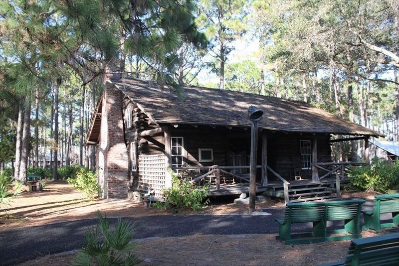 McMullen Log Cabin and Marker image. Click for full size.