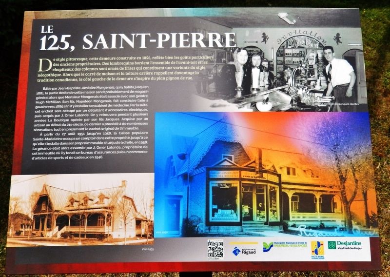 Le 125, Saint-Pierre Marker. Click for full size. Le 125, Saint-Pierre Marker image. Click for full size.