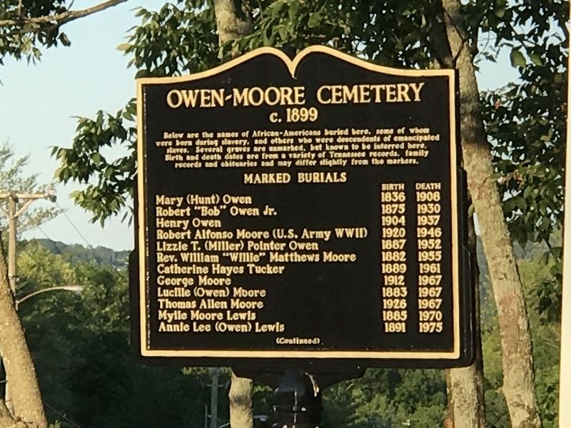 Owen-Moore Cemetery Marker image. Click for full size.