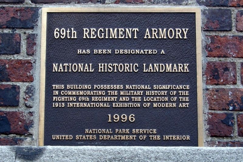 69th Regiment Armory Marker image. Click for full size.