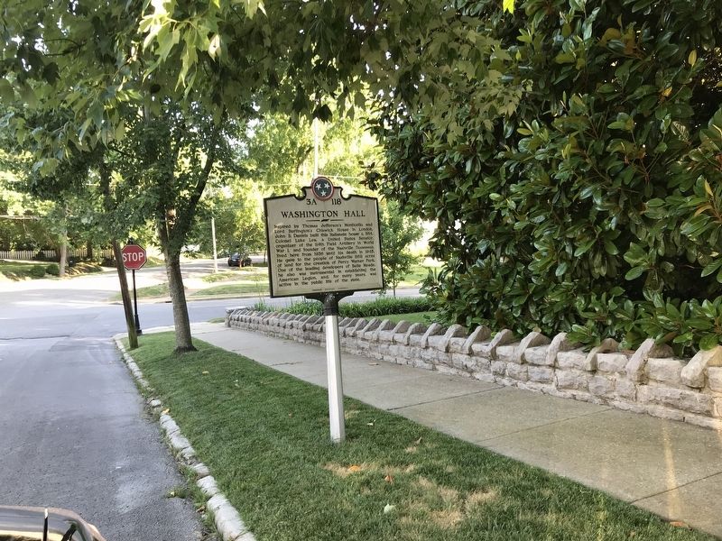 Washington Hall Marker. Click for full size. Washington Hall Marker image. Click for full size.