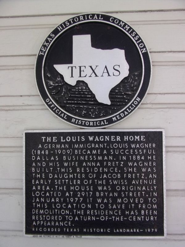 The Louis Wagner Home Marker. Click for full size. The Louis Wagner Home Marker image. Click for full size.