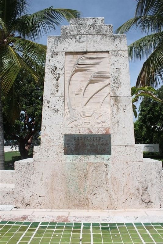 Hurricane Monument. Marker is located behind. image. Click for full size.