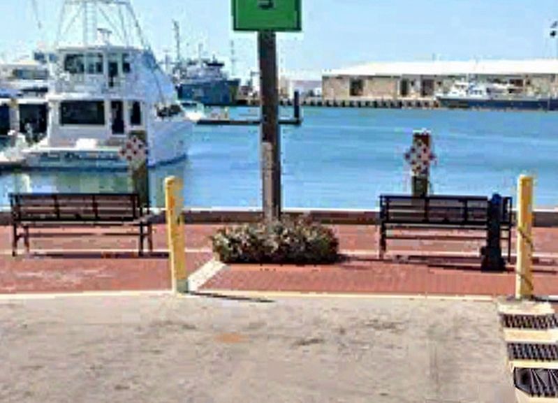 Looking north toward Welcome to Key West's Historic Seaport! Marker location. Click for full size. Looking north toward Welcome to Key West's Historic Seaport! Marker location image. Click for full size.