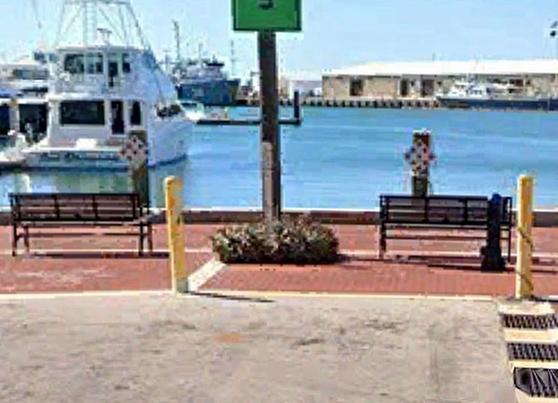 Looking north toward Welcome to Key West's Historic Seaport! Marker location image. Click for full size.