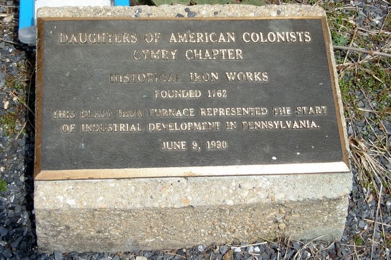Historical Iron Works Marker. Click for full size. Historical Iron Works Marker image. Click for full size.
