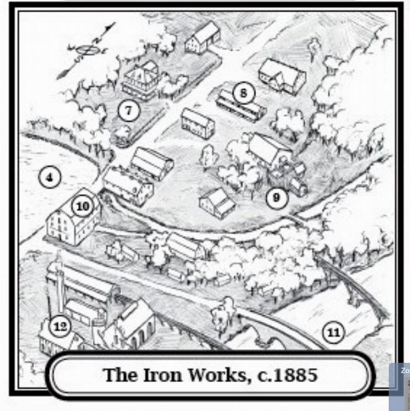 The Carlisle Iron Works complex, 1885 image. Click for full size.