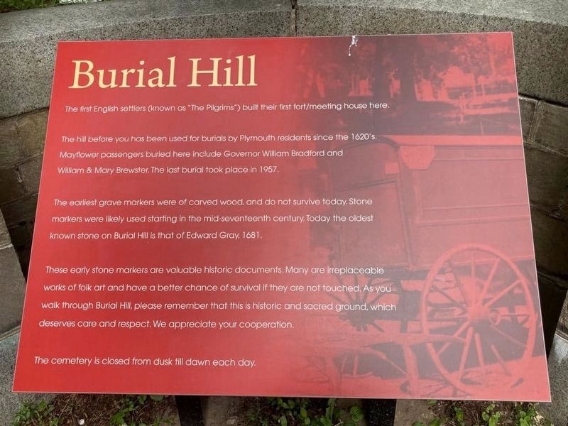 Burial Hill Marker image. Click for full size.