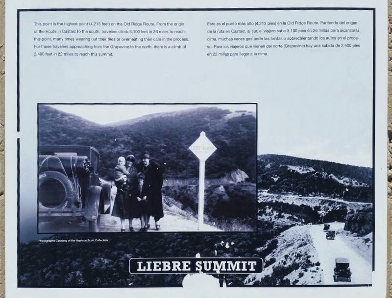 Liebre Summit Marker image. Click for full size.