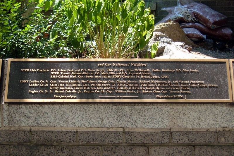 The Epiphany Peace Garden plaque image. Click for full size.