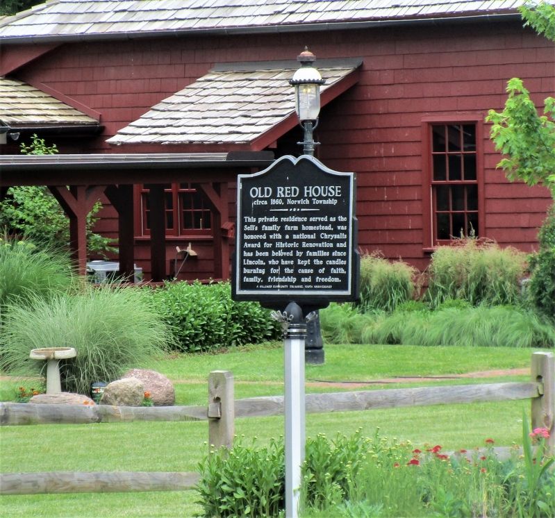 Old Red House Marker. Click for full size. Old Red House Marker image. Click for full size.
