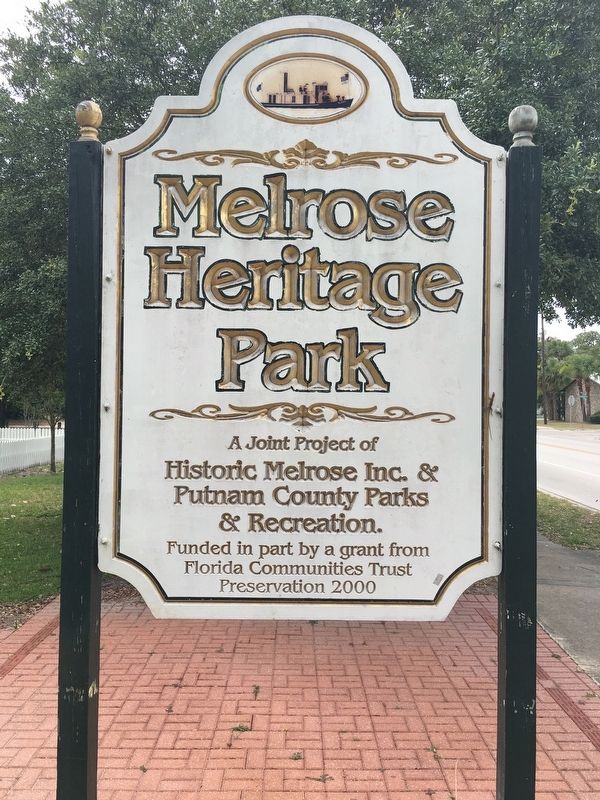 Melrose Heritage Park Sign. Click for full size. Melrose Heritage Park Sign image. Click for full size.