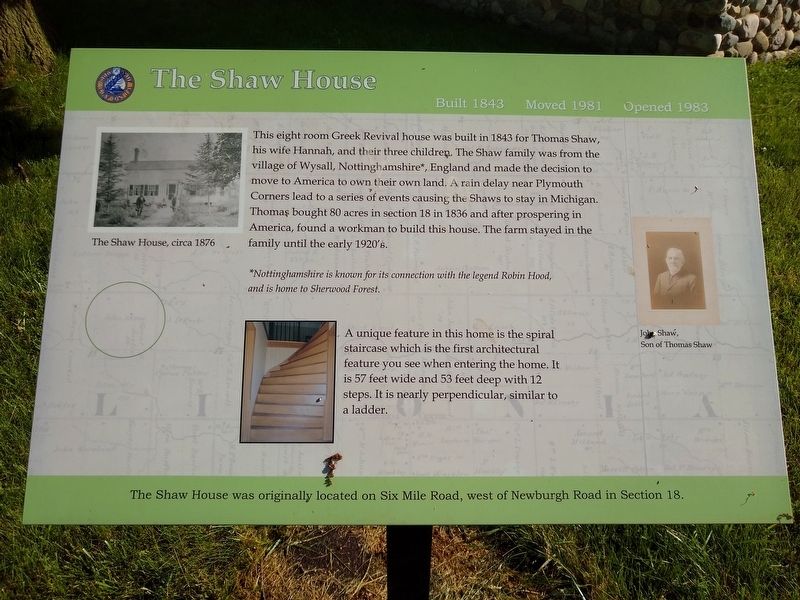 The Shaw House Marker image. Click for full size.